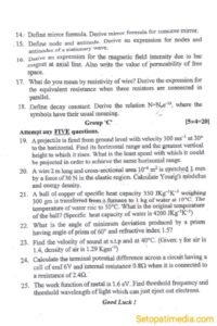 HA first year question paper of Physics CTEVT