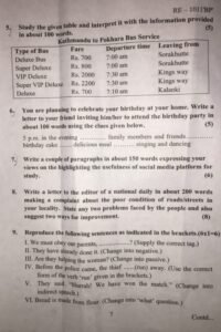 SEE English question paper